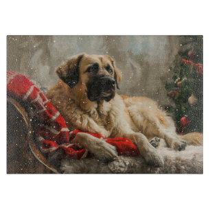 Planche À Découper Fête de Noël des Chiens de Berger Anatoliens