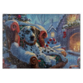 Planche À Découper Fête de Noël des Chiens de Dalmatie (Devant)