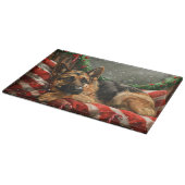 Planche À Découper Fête de Noël du berger allemand Chien (Coin)