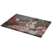 Planche À Découper Fête de Noël du Berger des Shetland (Coin)