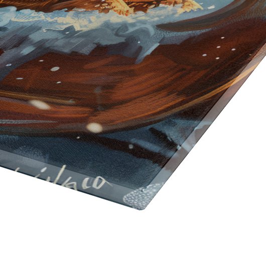 Planche À Découper Fête de Noël du chien roux irlandais (Coin)