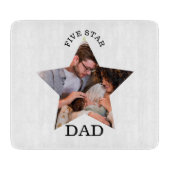 Planche À Découper Fête des pères unique moderne 5 étoiles Papa 1 pho (Devant)