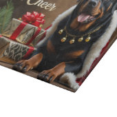 Planche À Découper Fête Rottweiler Noël (Coin)