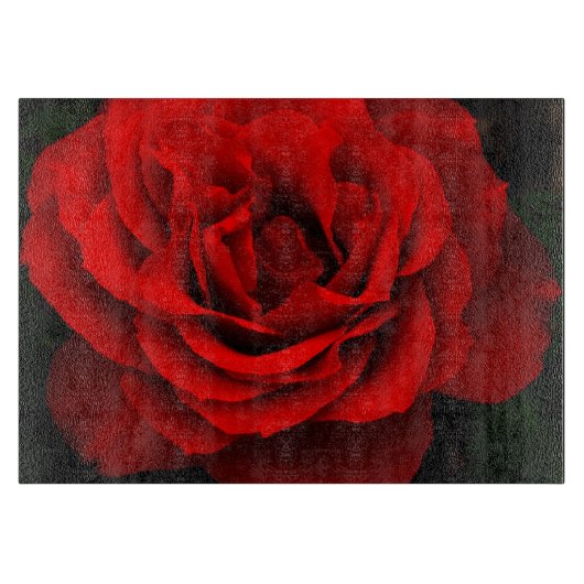 Planche À Découper Feu Rouge Rose Verre Coupe (Devant)