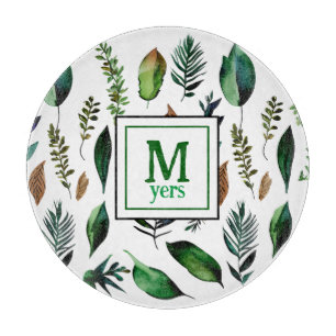 Planche À Découper Feuillage vert Nature botanique Personnalisée