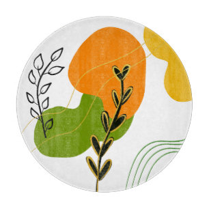 Planche À Découper Feuille botanique Abstraite