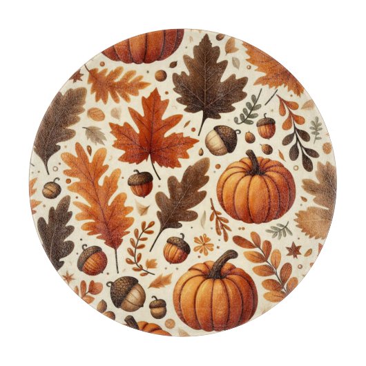 Planche À Découper feuille/citrouille/cavernes Automne (Devant)
