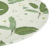 Planche À Découper Feuille de banane avec le monogramme des triangles (Coin)