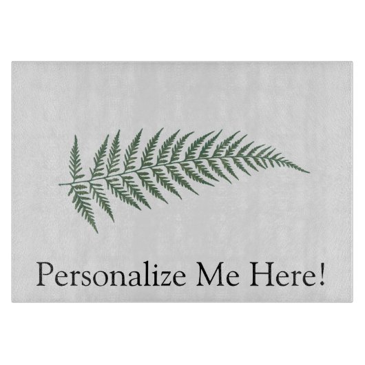 Planche À Découper Feuille de fougère botanique pressée - Couleur de (Devant)