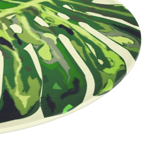 Planche À Découper Feuille de monstère tropicale - (Coin)