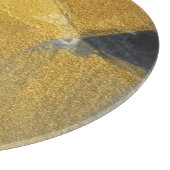 Planche À Découper Feuille d'or, conception noire abstraite (Coin)