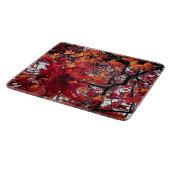 Planche À Découper Feuille rouge et orange (Coin)