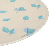 Planche À Découper Feuilles branchés d'Eucalyptus sur crème au beurre (Coin)