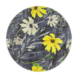 Planche À Découper Feuilles d'automne, baies : motif d'aquarelle.