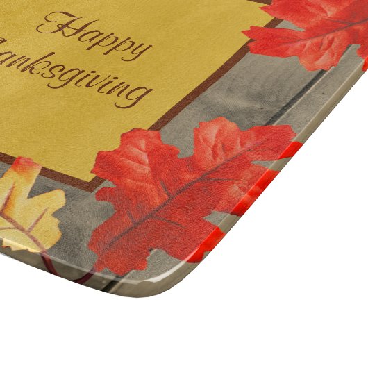 Planche À Découper Feuilles d'automne bon thanksgiving (Coin)
