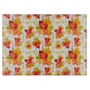 Planche À Découper Feuilles d'automne colorées
