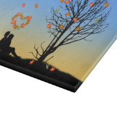 Planche À Découper Feuilles d'automne en forme de coeur Couple (Coin)