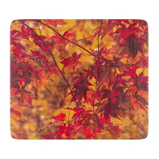 Planche À Découper Feuilles d'automne Feuillage de la nature à l'auto (Devant)