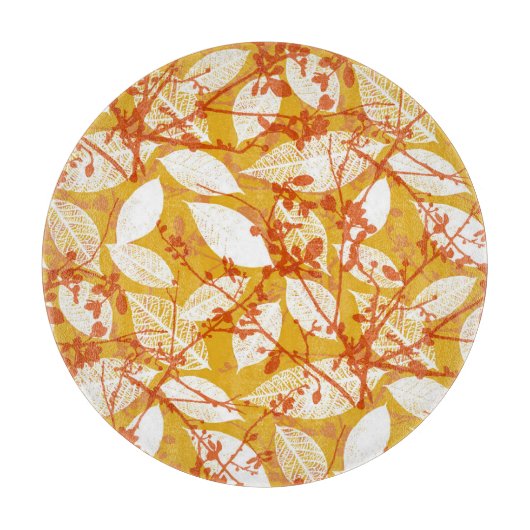 Planche À Découper Feuilles d'automne : Golden Vintage Repeat (Devant)