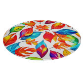 Planche À Découper Feuilles d'automne Motif Abstrait (Coin)