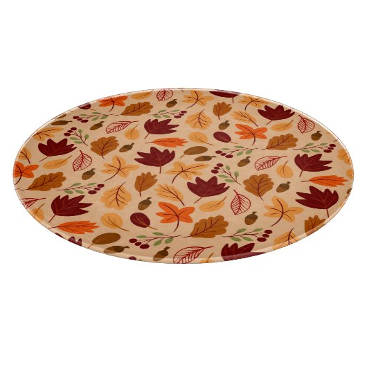 Planche À Découper Feuilles d'automne, motif simple et enfantin. (Coin)