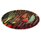 Planche À Découper Feuilles d'automne : motif transparent foncé. (Coin)