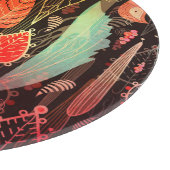 Planche À Découper Feuilles d'automne : motif transparent foncé. (Coin)