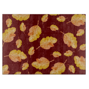 Planche À Découper Feuilles d'automne Orange