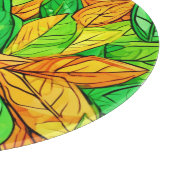 Planche À Découper Feuilles de dessin animé : orange et vert (Coin)