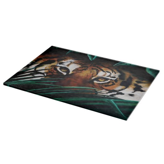 Planche À Découper Feuilles de la jungle verte de Tiger (Coin)