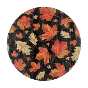 Planche À Découper Feuilles de l'érable d'automne Thanksgiving Motif