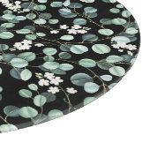 Planche À Découper Feuilles de l'Eucalyptus : Motif de fleurs blanche (Coin)