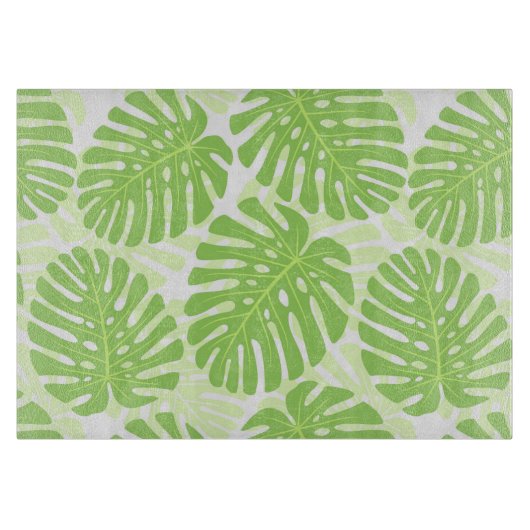 Planche À Découper Feuilles De Plante Tropical - Monstera Motif (Devant)