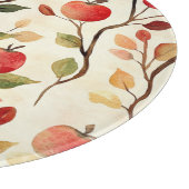 Planche À Découper Feuilles de pommes rouges à la crème (Coin)