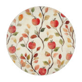 Planche À Découper Feuilles de pommes rouges à la crème (Devant)