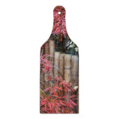 Planche À Découper Feuilles d'érable japonais rouge et bambou (Devant)