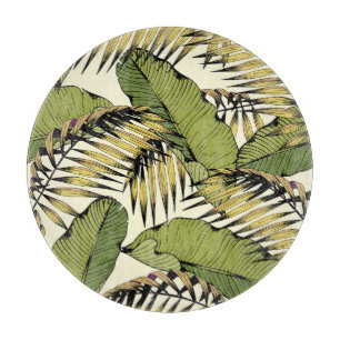 Planche À Découper Feuilles d'été, branches, patte décorative sans so