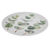 Planche À Découper Feuilles d'eucalyptus botanique à l'aquarelle (Coin)