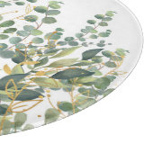 Planche À Découper Feuilles D'Eucalyptus Botanique Or Et Vert (Coin)