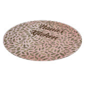 Planche À Découper Feuilles en or chatoyant sur bois rose Personnalis (Coin)