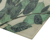 Planche À Découper Feuilles et succursales sur Arrière - plan de crèm (Coin)