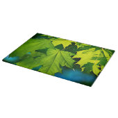 Planche À Découper Feuilles fraîches de érable vert (Coin)