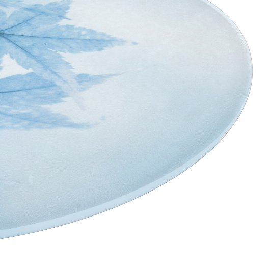 Planche À Découper Feuilles japonais d'érable en bleu (Coin)