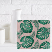 Planche À Découper Feuilles Pink & Green Palm sans couture Motif