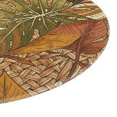 Planche À Découper Feuilles tropicales de Monstera, vert rouille, bot (Coin)