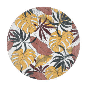 Planche À Découper Feuilles tropicaux : arrière - plan dynamique et t