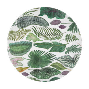 Planche À Découper Feuilles tropicaux : arrière - plan transparent aq