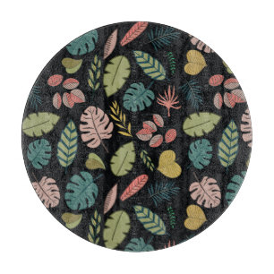 Planche À Découper Feuilles tropicaux : Floral Vintage d'été