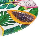 Planche À Découper Feuilles tropicaux, fruits, gouache sans couture m (Coin)