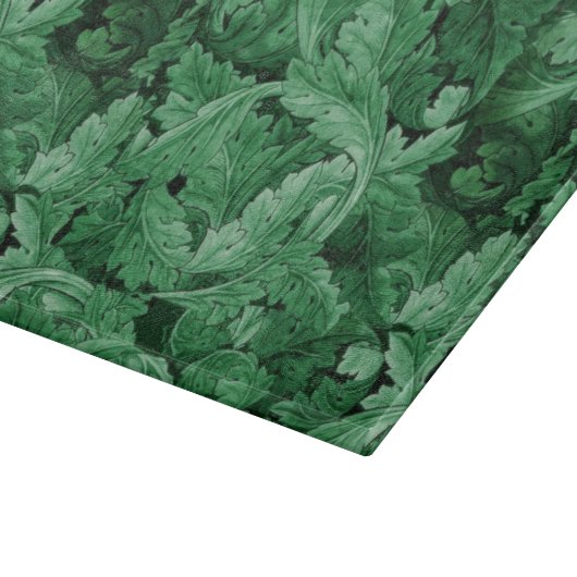 Planche À Découper Feuilles verts (par William Morris) (Coin)